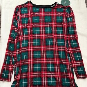 Little Sleepies plaid bamboo pajama top